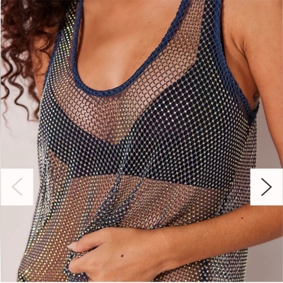 NWOT FREE PEOPLE Filter Finish Cami in navy Sz : S - Picture 2 of 8